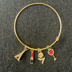 handmade bangle charm bracelet
